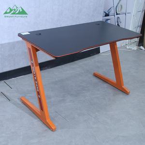 Escritorio para Juegos Profesional en Forma de <span class=keywords><strong>Z</strong></span> Wayon, Mesa para PC de Fibra de Carbono con Arco Ergonómico y Detalles de Carreras para Jugadores de Deportes Electrónicos - Product Image 2