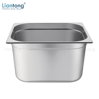 Pabrik ukuran 1/2 Hotel restoran peralatan katering prasmanan Stainless Steel 201 EU Anti Jam xiaonorm wadah GN Pan