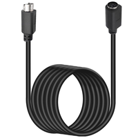 90-Grad-Winkel S-Video Mini-DIN 6-Pin Koaxialkabel mit PVC-Ummantelung, Stecker-Buchse, für Lautsprecher und Monitore