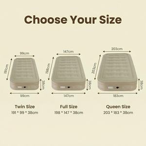 Kasur Angin Tiup Lipat Portabel PVC Flocking dengan Pompa Terintegrasi untuk Rumah, Dalam Ruangan, Luar Ruangan, Mobil, dan Berkemah - Product Image 3