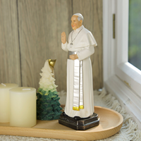 Produits en stock Statues religieuses catholiques en résine Art chrétien Décoration d'intérieur Fournitures d'art Articles d'artisanat Corpus du pape François