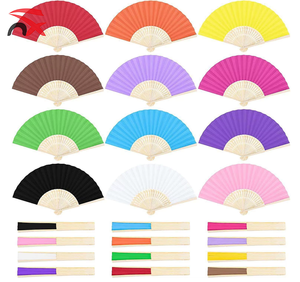 Ventaglio Pieghevole <span class=keywords><strong>Nero</strong></span> Personalizzato con Logo Stampato in Plastica, Servizio di Produzione di Qualità, Ideale come Regalo Promozionale - Product Image 6