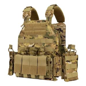 Chaleco Táctico de Entrenamiento de Caza, Chaleco Táctico MOLLE, Chaleco Portaplacas de Camuflaje, Equipo Táctico Ajustable para Entrenamiento - Product Image 1