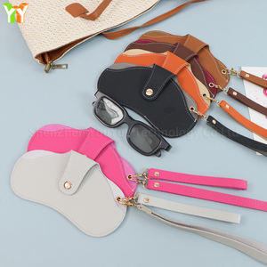 Casing kacamata hitam kulit PU lembut dengan tali casing perjalanan pelindung untuk kacamata bisnis & hadiah promosi - Product Image 3