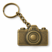 Porte-clés personnalisé avec logo en forme d'appareil photo vintage, promotionnel, vente en gros directe, souvenir, fabricant en gros