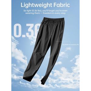 Men's Elastic Waist Lightweight Water Resistant Quick Dry Hiking Outdoor Casual Sweatpants <b>Pants</b> <b>Black</b> XL - Product Image 3
