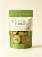 Sachet en papier kraft refermable avec fenêtre transparente, scellé sur trois côtés, qualité alimentaire, pour emballage de snacks, impression personnalisée pour biscuits et gâteaux
