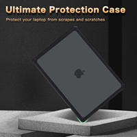 Étui rigide en plastique résistant compatible pour Mac Book Air 13 pouces avec pare-chocs en TPU anti-fissuration sacoches et housses pour ordinateur portable