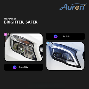AURON Nouveau Phare LED Haute Intensité 12V 6000K CSP 36W 6000 Lumens Forme d'ampoule D2H GLA W156 (2015-2017) Automobile - Product Image 4