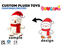 Peluche personnalisée, adorable bonhomme de neige, poupée en peluche, design personnalisé, OEM ODM pour cadeau de fête, peluche sur mesure