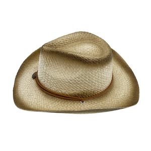 Sombreros <span class=keywords><strong>de</strong></span> <span class=keywords><strong>Vaquero</strong></span> <span class=keywords><strong>de</strong></span> Paja con Logotipo Bordado, Unisex, Estilo Mexicano, con Pliegues Delanteros, <span class=keywords><strong>de</strong></span> Rafia Natural, para Viajes y Uso Casual al Aire Libre, Venta al Por Mayor - Product Image 4