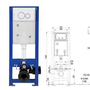 Tanque de <span class=keywords><strong>Inodoro</strong></span> Empotrado de Diseño Moderno y Elegante con Doble Descarga, Material HDPE Ecológico para Baño y Uso en Exteriores - Product Image 1