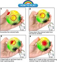Boule magique de puzzle arc-en-ciel Fidget Ball Puzzle Game Fun Stress Reliever Magic Ball Casse-tête Fidget Toys