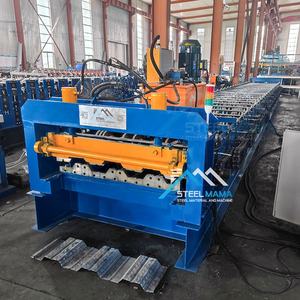 Venta directa de fábrica de alta precisión completamente automática 1025 Metal Steel Decking Floor Roll Forming Machine para Dominica - Product Image 3