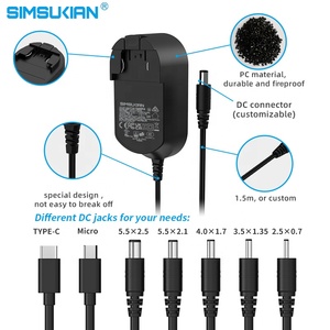 Adattatore ca cc 24v 1500ma spina alimentazione 9v 2500ma Multi Country 2a universale 12v 1a 1.5a 0.25a 5v 0.5a - Product Image 4