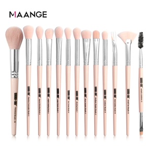 MAANGE, venta al por mayor, 13 Uds., <span class=keywords><strong>brochas</strong></span> de <span class=keywords><strong>maquillaje</strong></span> veganas respetuosas con la piel, juego de <span class=keywords><strong>brochas</strong></span> de <span class=keywords><strong>maquillaje</strong></span> de ojos profesionales esenciales de alta calidad - Product Image 4
