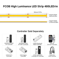 Bande LED FCOB COB à haute luminosité, CRI 90, blanc chaud, froid, naturel, 3000K, 2700K, 6000K, 4000K, 480 LED/m