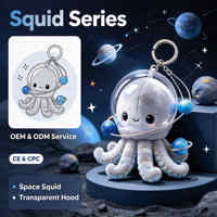Porte-clés en peluche rétro astronaute spatial, Porte-clés en peluche thème univers et océan