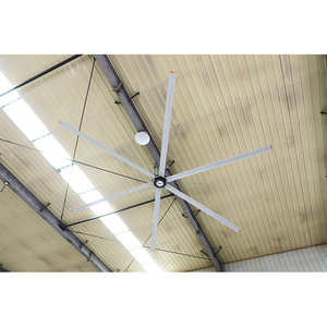 พัดลมเพดาน HVLS ยอดนิยม พร้อมใบพัดอะลูมิเนียม 6 ใบ เงียบ ประหยัดพลังงาน ขนาดใหญ่ เหมาะสำหรับโรงยิม สนามกีฬา พัดลม HVLS - Product Image 6