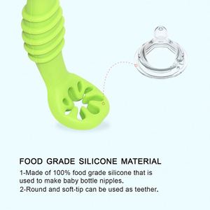 <b>First</b> Stage Toddler Soft Bpa Free <b>Baby</b> Silicone Spoon Fork Set for <b>Baby</b> Feeding Training - Product Image 3