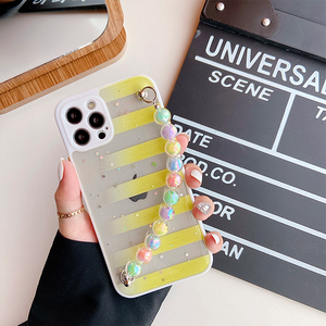 Fábrica al por mayor de lujo respetuoso con el medio ambiente perla cadena líquido funda para teléfono móvil para <span class=keywords><strong>iPhone</strong></span> 11 <span class=keywords><strong>12</strong></span> 16 Pro Max Protector de lujo - Product Image 1