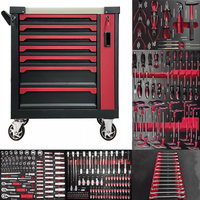 Coffre à outils de garage robuste à 7 tiroirs, chariot d'atelier avec système de verrouillage