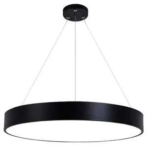 Wholesale ceiling lights counter-Solid Round Modern Nordic Ceiling Led Circle Chandelier Breakfast Counter Hexagon LED Pendant Light