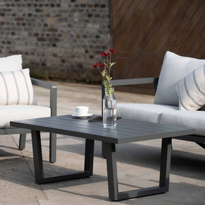 <span class=keywords><strong>Set</strong></span> di Divani Moderni per Esterni in Alluminio <span class=keywords><strong>Grigio</strong></span> Scuro con Seduta Profonda per Cortile, <span class=keywords><strong>Giardino</strong></span> e Hotel - Product Image 4