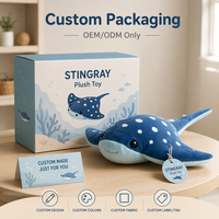 Peluche personnalisée Raie Manta OEM ODM, jouet en peluche doux, animal marin, cadeau mignon, faible MOQ, fabricant grossiste, usine exportatrice