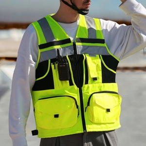 Chaleco de Seguridad Reflectante de Alta Visibilidad con Tiras Reflectantes, Ropa de Alta Visibilidad para Seguridad en Fábrica, Personalizable al por Mayor - Product Image 5