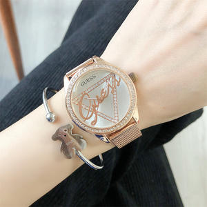 Reloj de Lujo para Mujer con Esfera Redonda, Correa de Acero y Esfera con Incrustaciones de Diamantes - Product Image 1