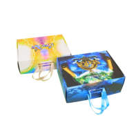 Caja de Regalo de Cartón Plegable Reciclable con Logotipo Personalizado, Caja de Envío de Lujo para Productos de Cuidado de la Piel con Impresión UV y Asa de Carnaval