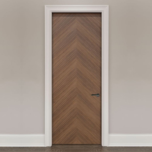 Puerta de dormitorio ecológica de madera maciza minimalista americana moderna puertas interiores precolgadas con acabado de melamina en estilo contemporáneo - Product Image 3