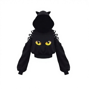 Sudadera con Capucha de Manga Corta con Estampado Animal, Estilo Gótico Punk, Ecológica, de Secado Rápido, para Otoño - Product Image 2