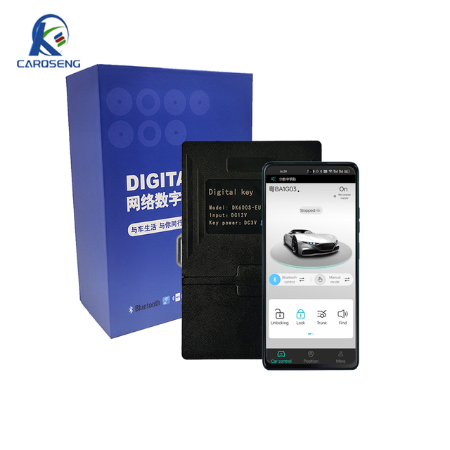 CARQSENG Plug-and-Play Digital Key 2-Way OBD GPS Tracker 4G Phone APP Control Keyless Entry for Vehicle Keys