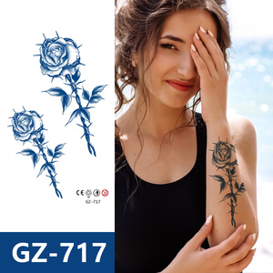 Tatouages temporaires semi-permanents Xfashion Horse Butterfly, imperméables, 2 semaines, 100% encre végétale, papier transfert à l'eau - Product Image 1