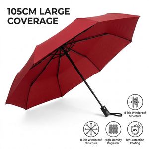 Nouveauté Parapluie pliable avec logo personnalisé Parapluies automatiques Vente en gros Cadeau promotionnel pour entreprises - Product Image 2