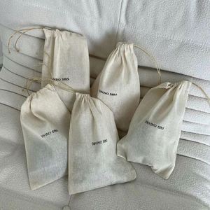 Hot Selling 100% Natural Cotton <b>Drawstring</b> <b>Pouch</b> Customized Eco-Friendly Packaging Bag - Product Image 3