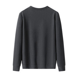 Sudadera con capucha de manga larga de Color sólido informal para hombre, Camiseta de cuello sencillo para primavera Otoño Invierno, jersey básico de moda, suministro ODM - Product Image 2