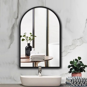 Nordic Contemporary Arched <strong>Large</strong> Bathroom Wall Hanging Mirror Handmade Modern Home Decoration with Metal <strong>Frame</strong> and Glass Mirror - Product Image 2
