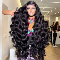 Wig Rambut Asli Vietnam Model Body Wave, Wig Lace Front, Rambut Asli Grosir, Wig Full HD Lace Frontal Tanpa Lem untuk Kulit Hitam