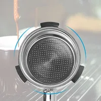 Portafilter Kopi Tanpa Dasar 51mm Bahan Stainless Steel 304 Cocok untuk HIBREW H10B/H11/H8A Kitfort Mr Coffee Sangkee ESS5 Em450m Espresso