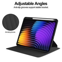 360 rotasyon şeffaf akrilik kılıf Tablet Xiaomi 6 6Pro 5 5Pro için kalemlik yuvası ile