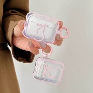 Bonita funda con lazo rosa para <span class=keywords><strong>Airpods1</strong></span> protectora para Airpods Pro Pro2, funda para auriculares inalámbricos con Bluetooth de dibujos animados para Airpods 2 3 4 - Product Image 6