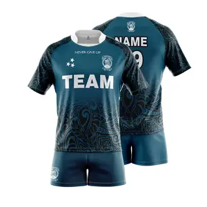 Hoge Kwaliteit Goedkope Lange Mouwen Grote Design Logo Gesublimeerd Rugby Shirts Man Leveranciers Custom Rugby Shirt