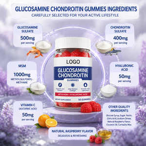 Gummies de soutien articulaire OEM biologiques, végétaliennes, sans gluten, à la glucosamine, chondroïtine, MSM, curcuma et acide hyaluronique, 60 unités - Product Image 3