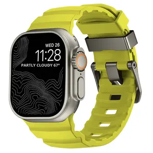 Montre CHARM avec boucle ardillon, bracelet en silicone souple respirant orange et blanc, 49 mm, style sportif pour homme, Wild <span class=keywords><strong>Trail</strong></span> - Product Image 1