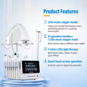 High Quality 11 in 1 Hydro Deep Face Cleaning Skin Care Oxygenation O2 Therapy Oxygen Facial Dome Hydra Beauty Facial <b>Machine</b> - Product Image 6