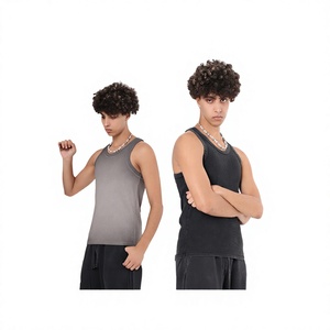Chaleco deportivo para hombre YASH SPORTS, tejido de punto, de secado rápido, elástico, de poliéster/algodón, para fitness y gimnasio. - Product Image 2