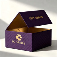 Nueva Caja de Regalo Plegable Magnética de Papel con Logotipo Grande de Diseño Personalizado, Caja de Regalo Plegable de Cartón Rígido de Lujo